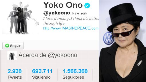 [El Comercio] ¿Sabes quién sigue al mayor número de cuentas en Twitter? Yoko Ono
