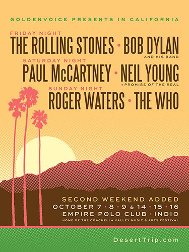 Confirmado el concierto que unirá a McCartney, Dylan, Young, Waters y los Rolling Stones