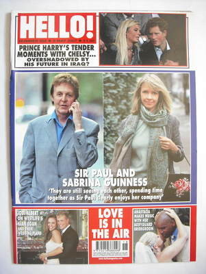 Revista "Hello!" dedica portada a Paul McCartney y Sabrina Guinness