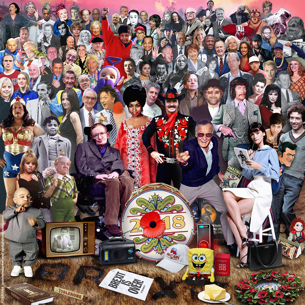 Una parodia a Sgt Pepper’s muestra las celebridades que nos dejaron este año